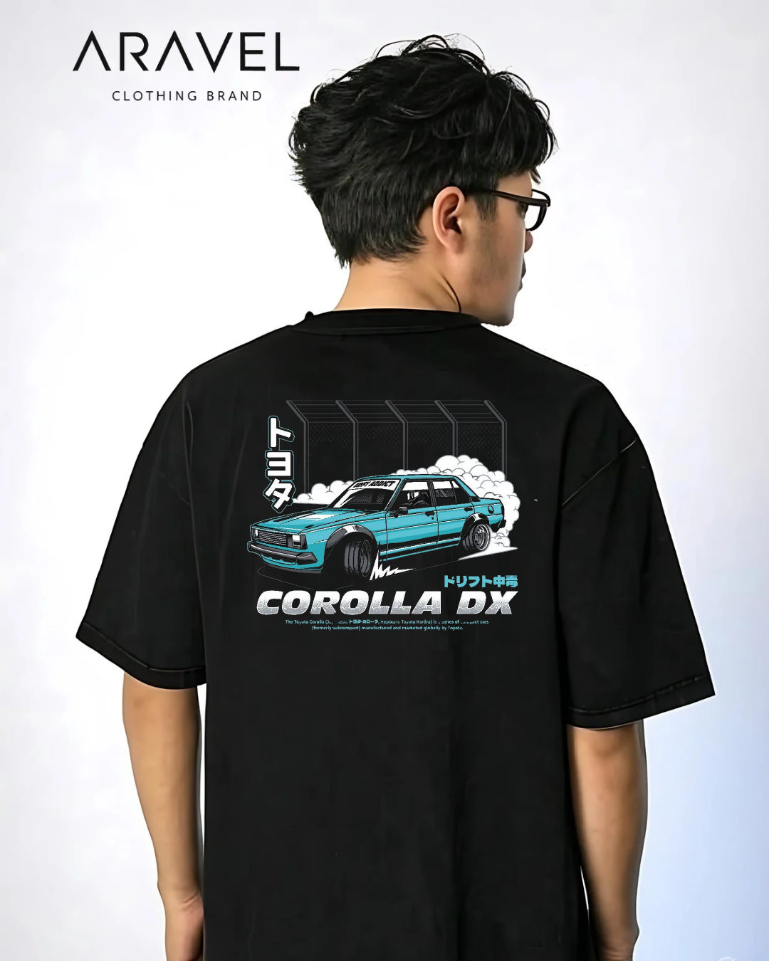 Picture of Vintage Toyota Corolla DX Drift T-Shirt | Retro Japanese Car Graphic Tee | Premium Cotton | Comfortable Casual Wear
