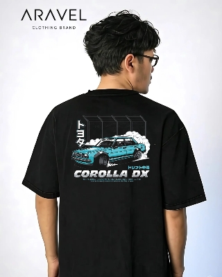 Picture of Vintage Toyota Corolla DX Drift T-Shirt | Retro Japanese Car Graphic Tee | Premium Cotton | Comfortable Casual Wear