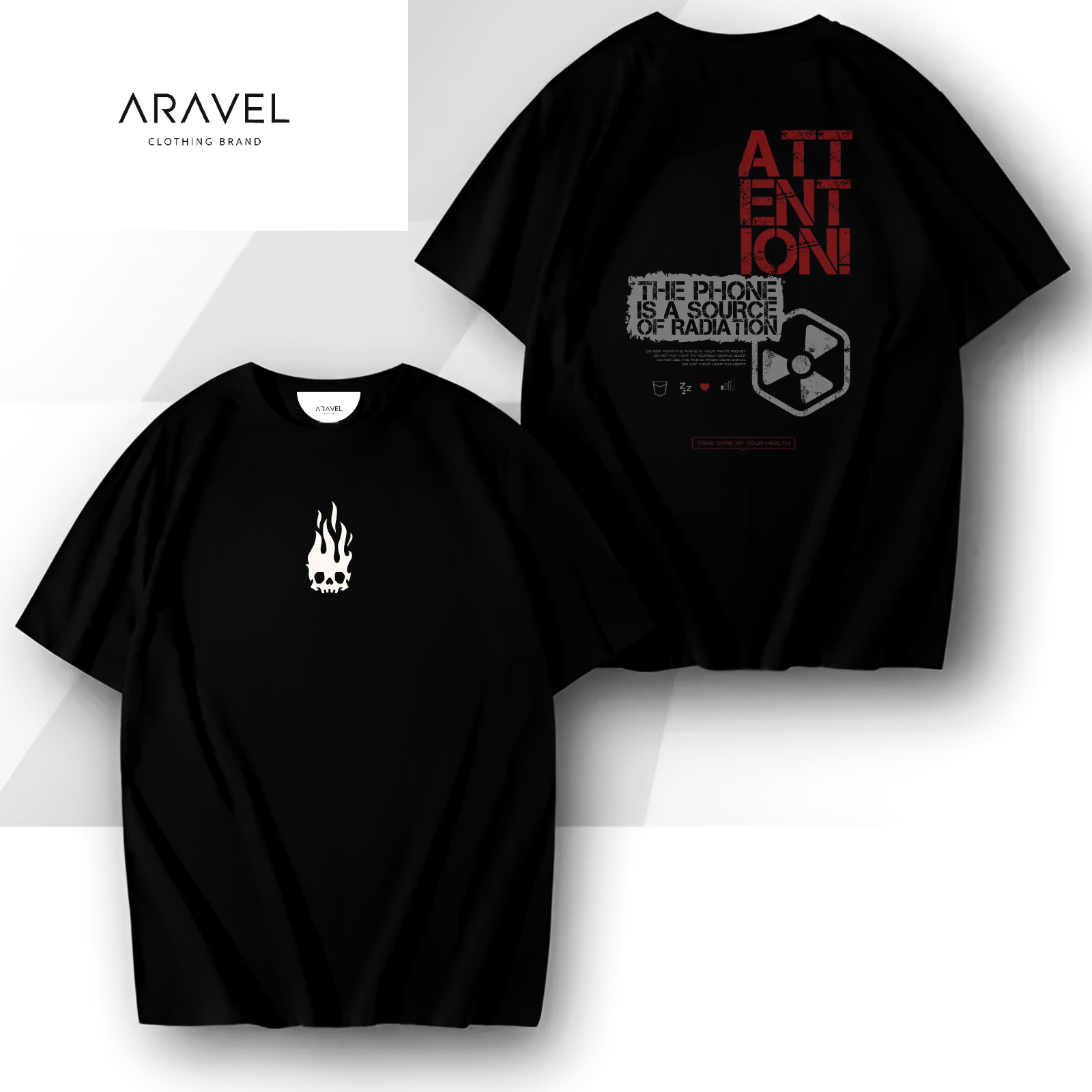 Picture of Stylish Black Skull Graphic T-Shirt for Men - Trendy Casual Wear - Comfortable & Fashionable Clothing