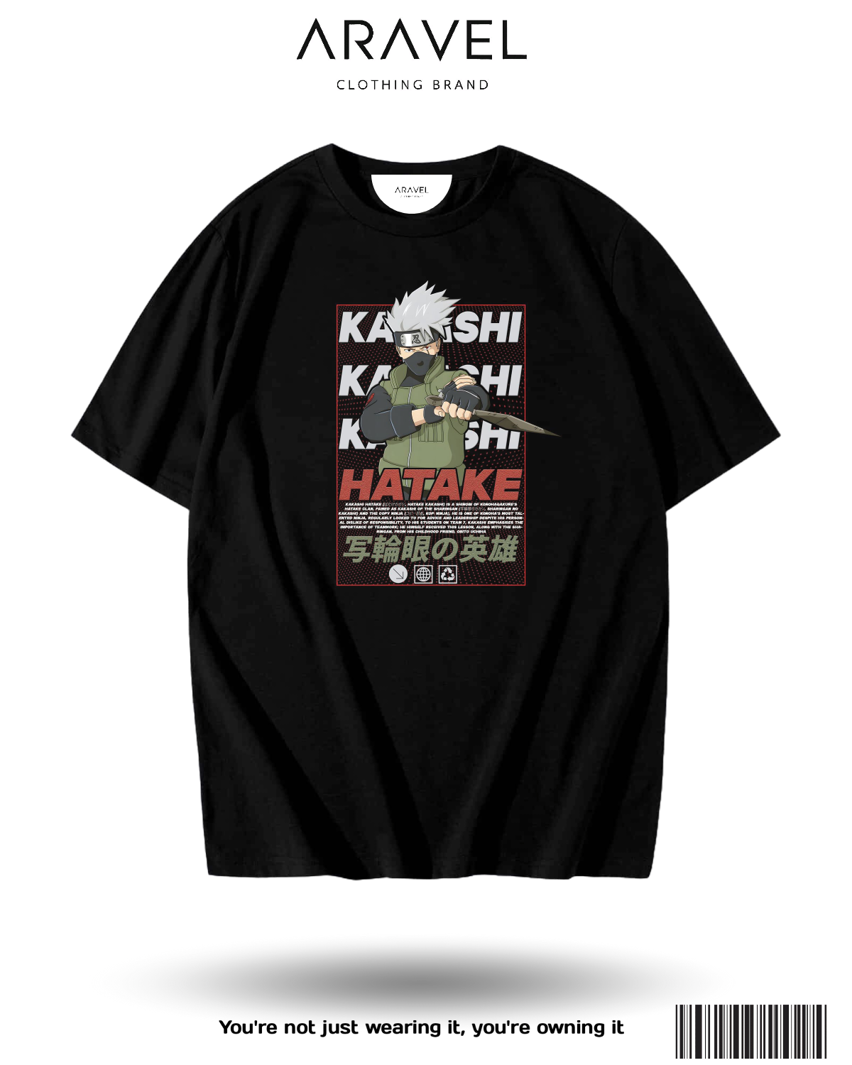 Picture of Premium Kakashi Hatake T-Shirt | Naruto Manga Graphic Tee | Soft Cotton | Unisex | Comfortable & Stylish