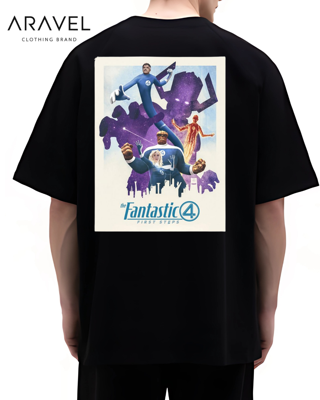 Picture of Fantastic 4 First Steps Dropsholder T-Shirt  | 190 GSM Premium Print |, Sizes M, L, XL | Long-Lasting Color & Unique Design"
