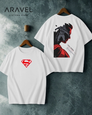 Picture of Aravel Superman Dropsholder T-Shirt  | 190 GSM Premium DTF Print | Unique Tee, Sizes M, L, XL | Unique Superhero Design"