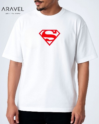 Picture of Aravel Superman Dropsholder T-Shirt  | 190 GSM Premium DTF Print | Unique Tee, Sizes M, L, XL | Unique Superhero Design"