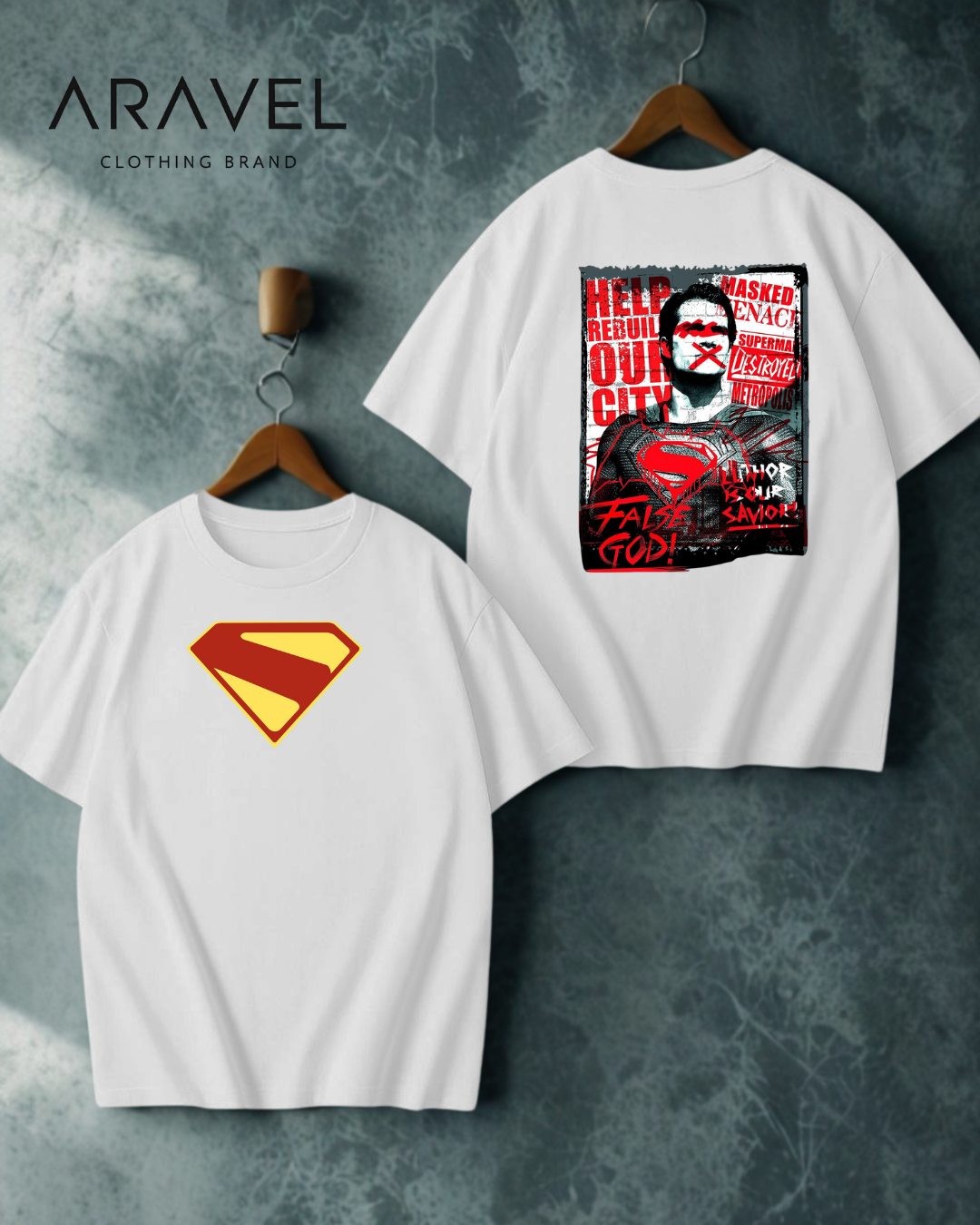 Picture of Premium Men's Dropshipper T-Shirt - Superman Theme by Aravel Clothing Brand