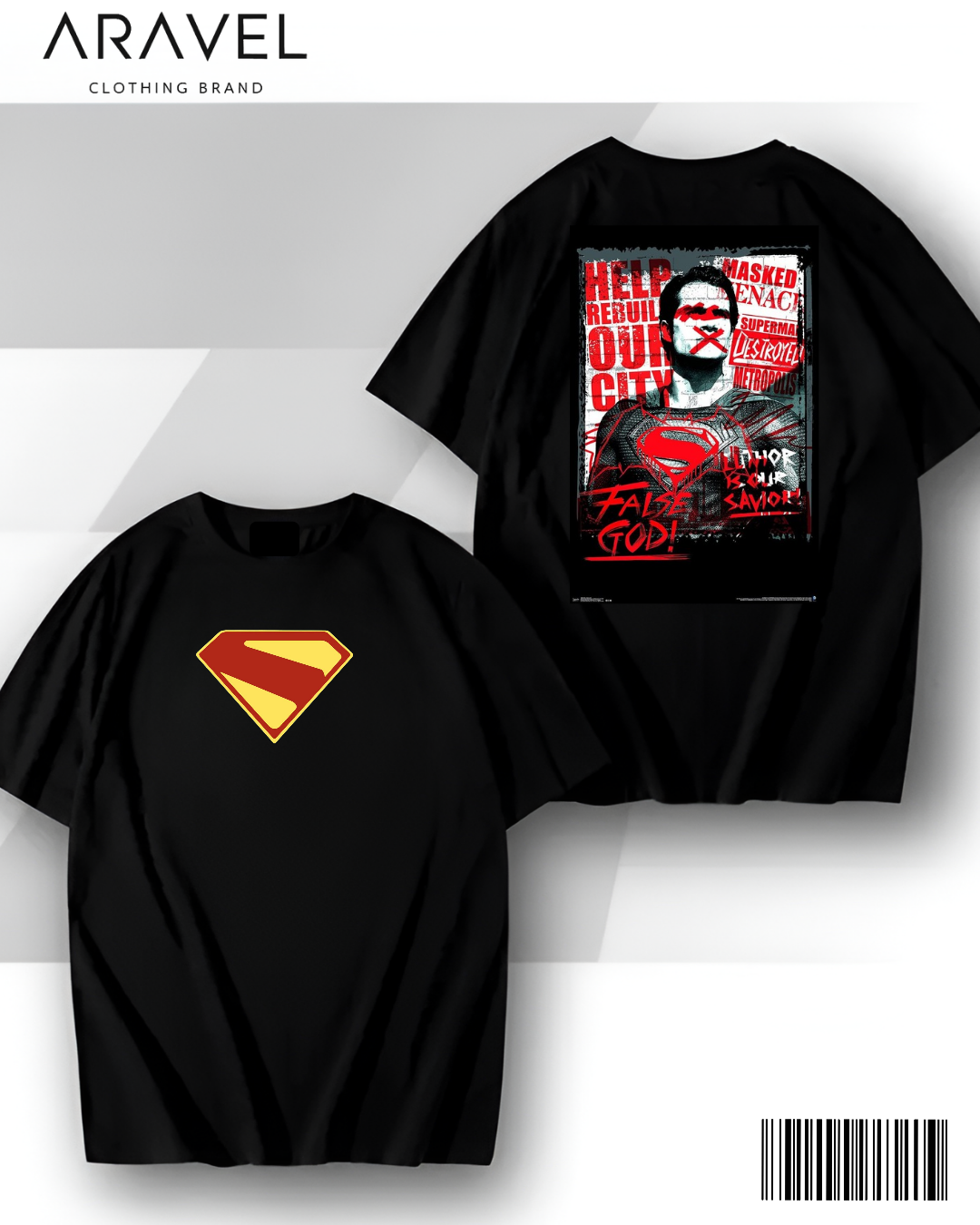 Picture of Premium Men's Dropshipper T-Shirt - Superman Theme by Aravel Clothing Brand
