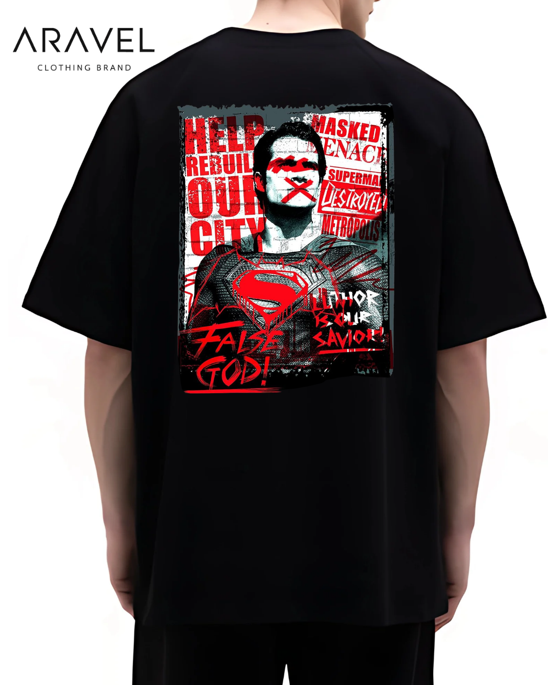 Picture of Premium Men's Dropshipper T-Shirt - Superman Theme by Aravel Clothing Brand