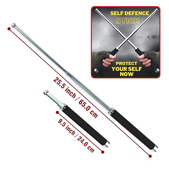 Picture of Personal Stick Safety for Men and Women with Nylon Bag Cover Professional Multitool Comfotable Grip Foldable Stick