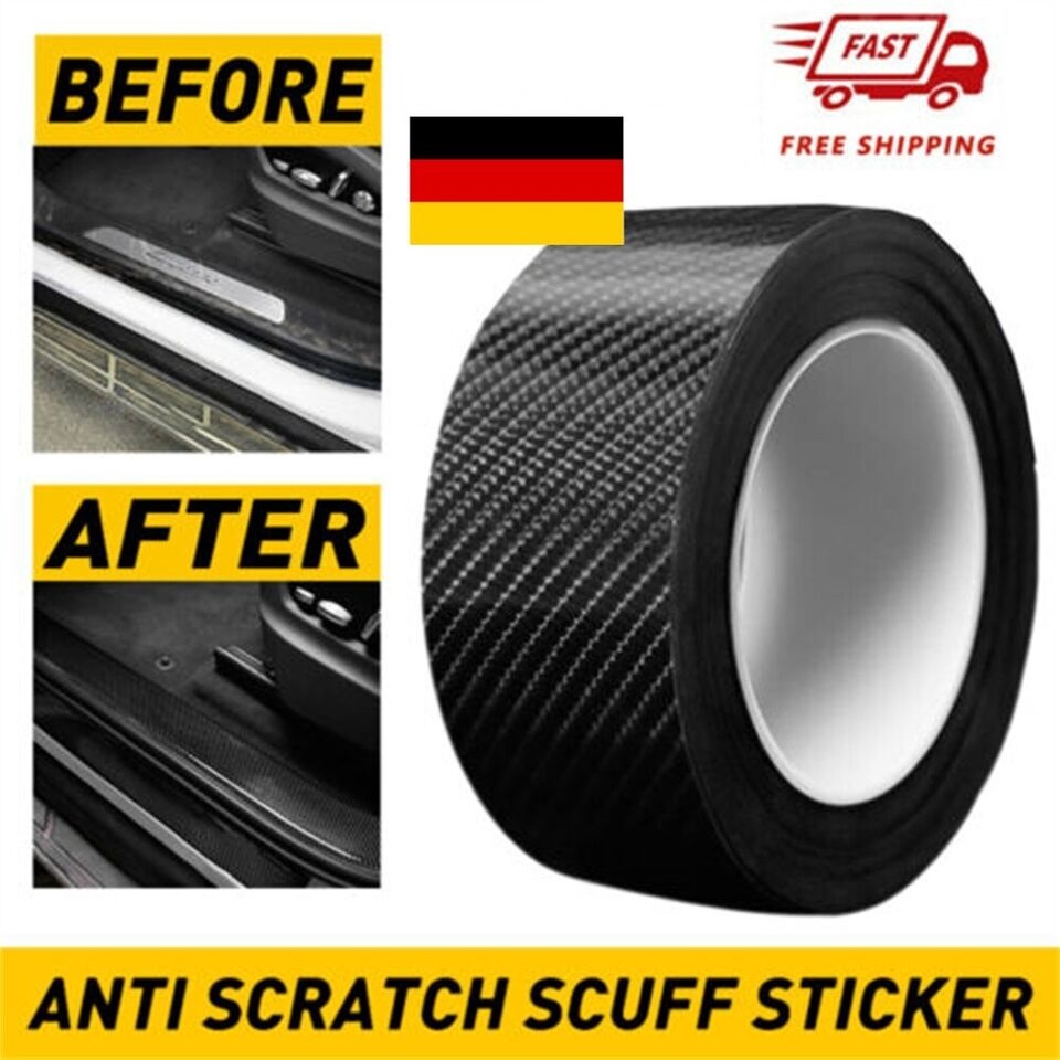 Picture of carbon fiber car sticker door sill scuff anti scratch tape protection film