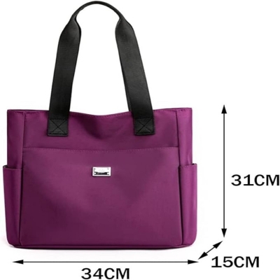 Picture of Large Capacity Nylon Bag Handbags for Women, Multi-Pocket Tote Bags With Zipper Canvas Bag for Daily Outing Shopping etc