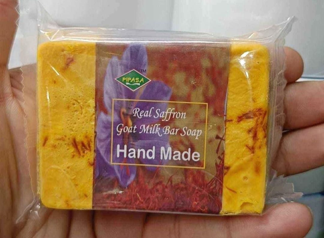 Picture of Hand Made Real Saffron Goat Milk Bar Soap -90g