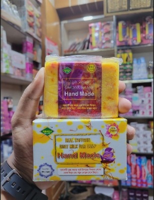 Picture of pipasa real saffron handmade goat milk soap 90gm