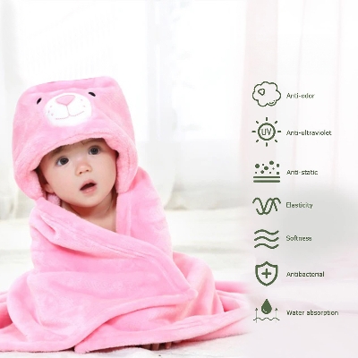Picture of Baby Cap Velvet Towel, Washable, Size 32''*30''