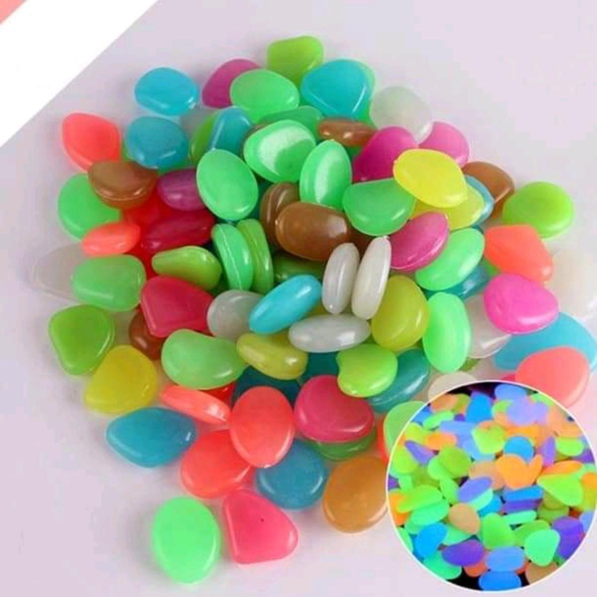 Picture of 50 pcs x Artificial Luminous Stone Glow in the Dark Fluorescent Pebbles Aquarium Fish Tank Garden Decorative Stones Picture of 50 pcs x Artificial Luminous Stone Glow in the Dark Fluorescent Pebbles Aquarium Fish Tank Garden Decorative Stones