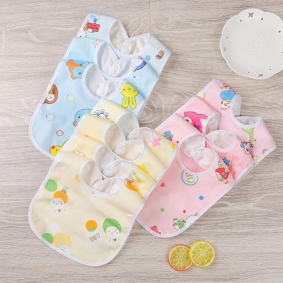 Picture of 3 Pcs Soft Cotton Bibs for Baby- Multicolor