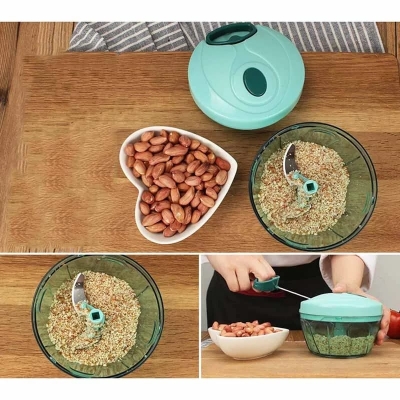 Picture of Hand Manual Blander Garlic Cutter Blender Vegetable Chopper Meat Grinder Mincer Pengisar Tarik Tangan Mini