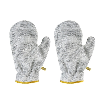 Picture of 2PCS Silver Wire Dishwashing Gloves PVC Non Scratch Metal Wire Dishcloth