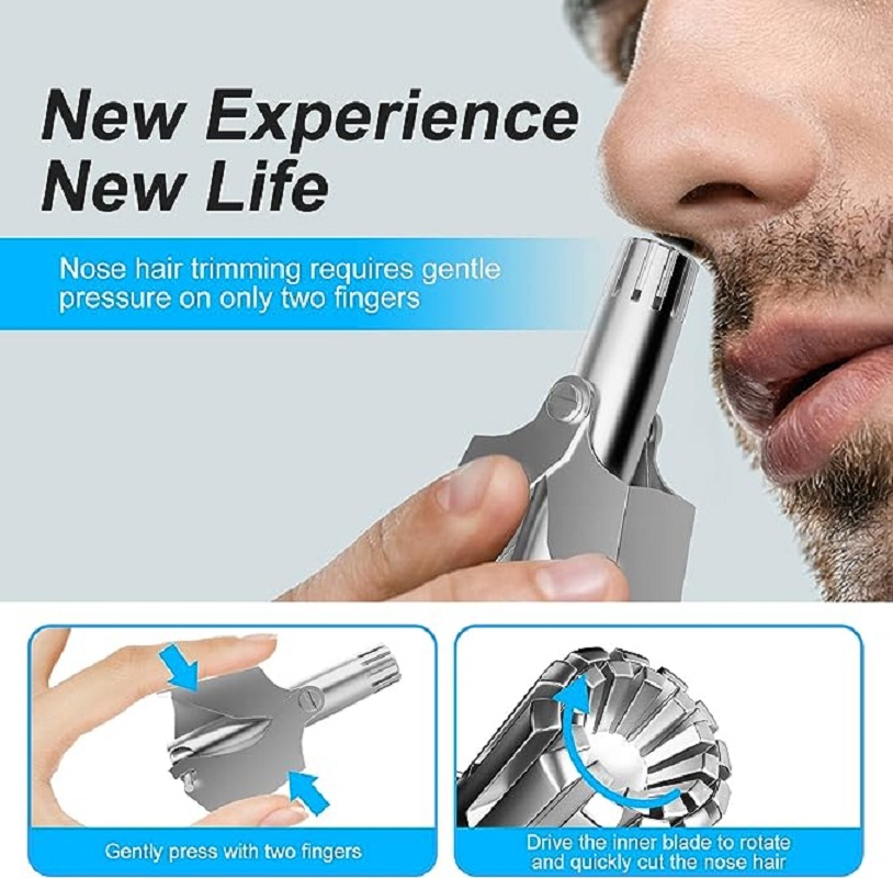 Picture of Stainless Steel Manual Nose Hair Trimmer For Men With Alluminium Box