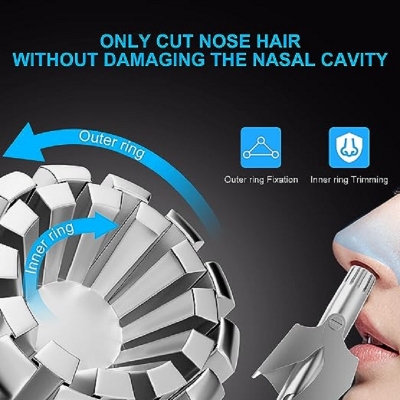 Picture of Stainless Steel Manual Nose Hair Trimmer For Men With Alluminium Box