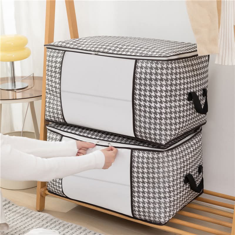 Picture of Premium Foldable Clothes Storage Bag Organizer with Zipper & Handles – Large Capacity Blanket & Wardrobe Organizer Box