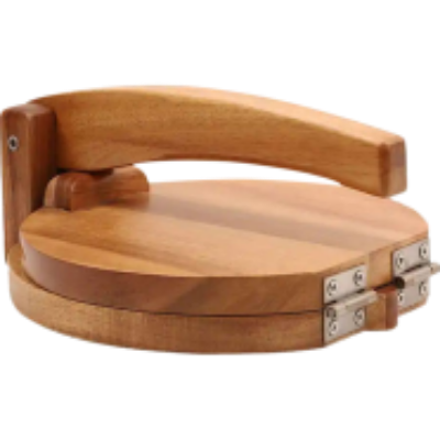 Picture of "Creative Furniture Wooden Ruti Maker – Round Shape, Short Handle, Durable & Easy Use"