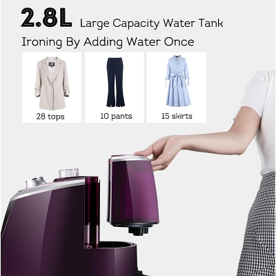 Picture of Miyako Steam Iron Vertical Steam Steamer for Clothes, 1950W Telescopic Double Posts Steamer for Commercial Home