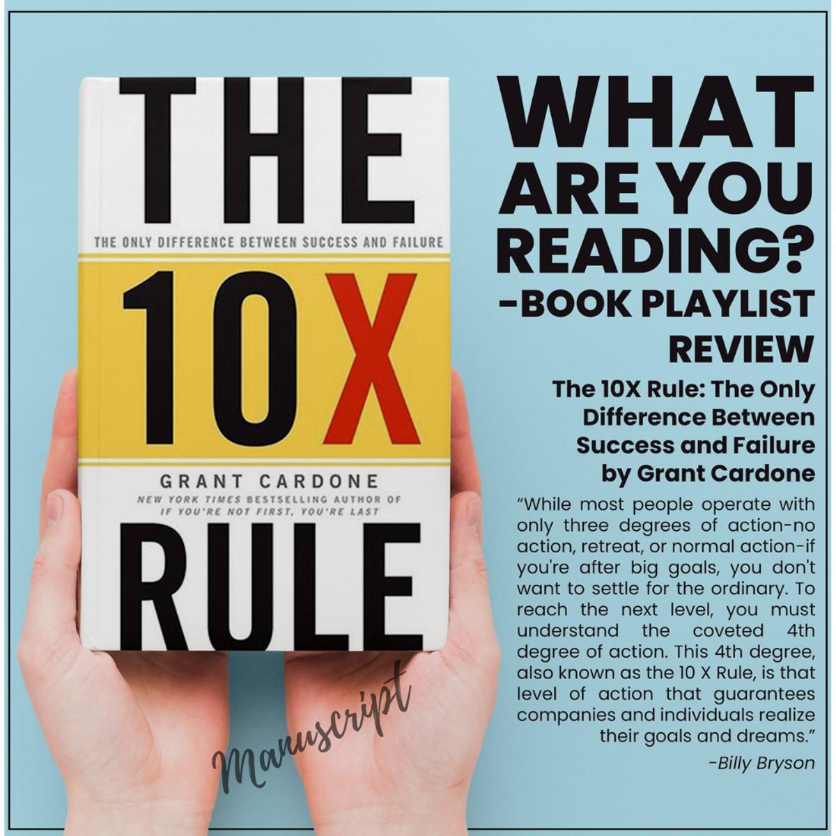 Picture of The 10X Rule: The Only Difference Between Success and Failure by Grant Cardone