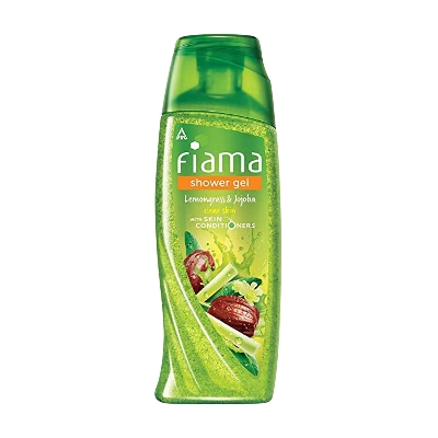 Picture of International Indian Product Fiama body wash shower gel used for male / female green color - 250 ml