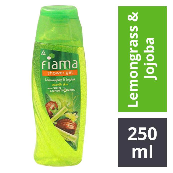Picture of International Indian Product Fiama body wash shower gel used for male / female green color - 250 ml