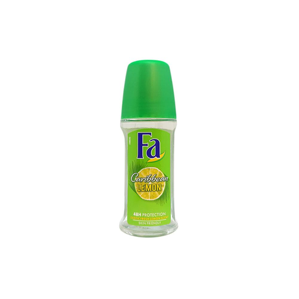 Picture of International UAE product FA Caribbean LEMON body deodorant Roll on for male / female - 50 ml Picture of International UAE product FA Caribbean LEMON body deodorant Roll on for male / female - 50 ml