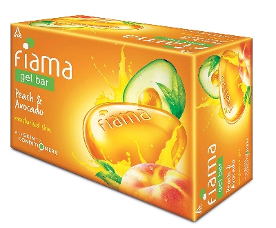 Picture of International Indian product Fiama gel bar Peach and Avocado Soap used for male/ female - 125 gm
