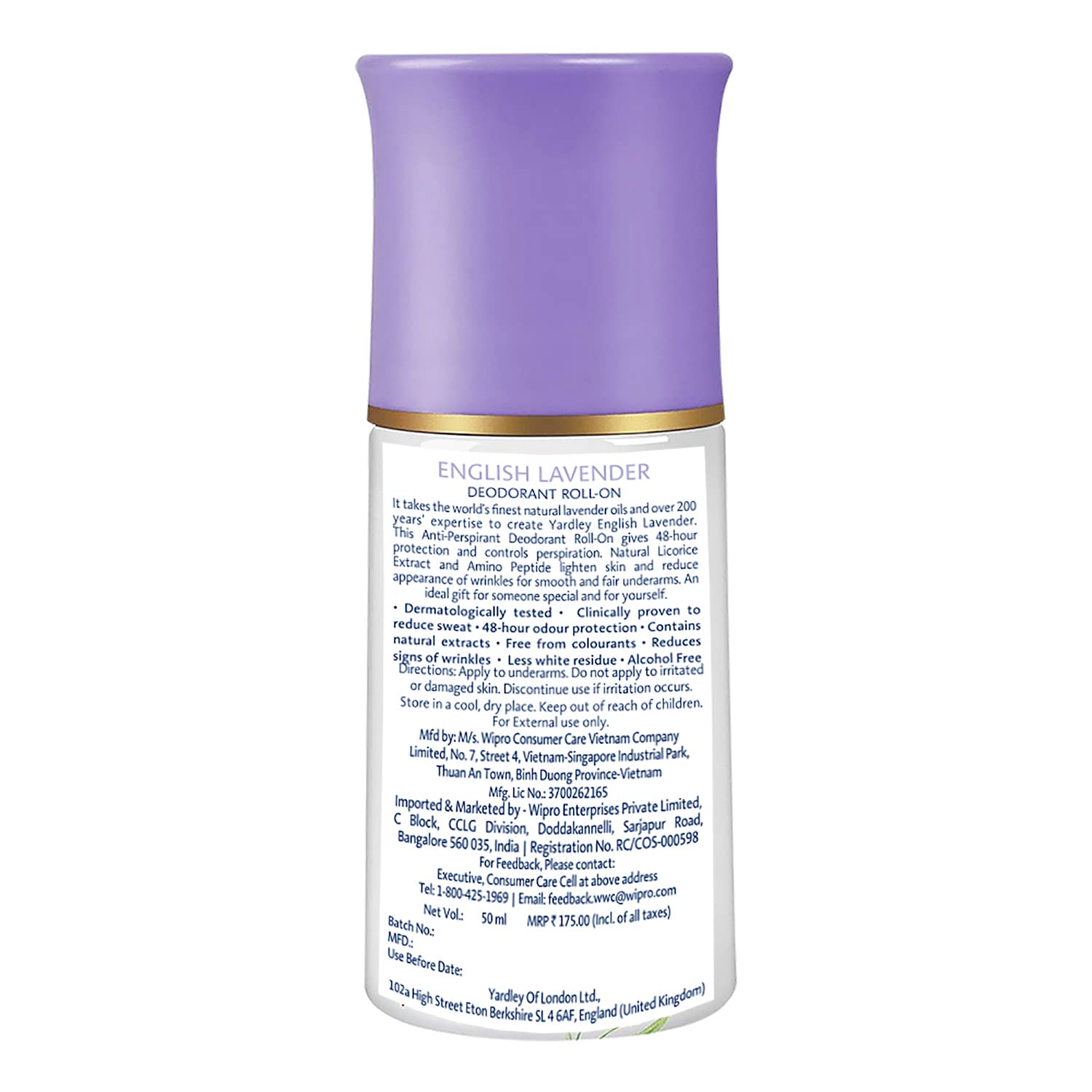 Picture of International UAE product Deodorant Roll on Yardley English Lavender used for male/ female - 50 ml Picture of International UAE product Deodorant Roll on Yardley English Lavender used for male/ female - 50 ml
