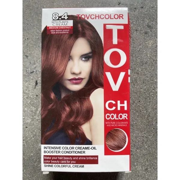 Picture of International Hair styling China product TOVCHCOLOR hair color used for male / female shade no 8.4 - 80 ml X 2