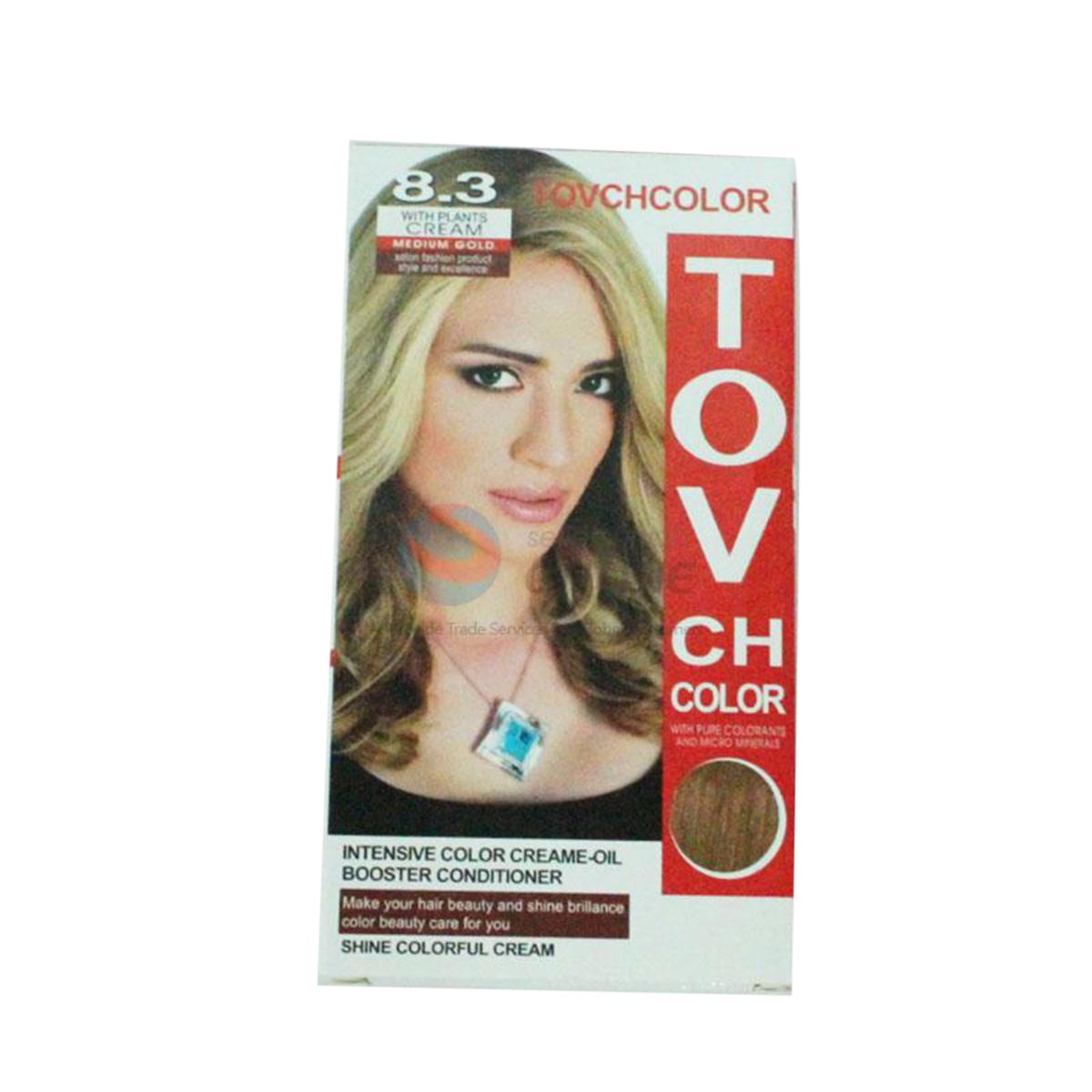 Picture of International Hair styling China product TOVCHCOLOR hair color used for male / female shade no 8.3 - 80 ml X 2