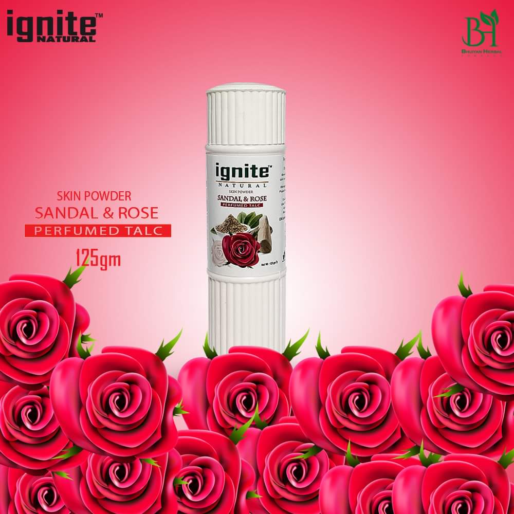 Picture of BSTI APPROVED Indian product Ignite SANDAL AND ROSE talcum powder - 125 gm