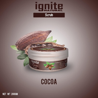 Picture of BSTI Approved Indian product Ignite body scrub Cocoa used for male/ female - 200 gm