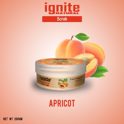 Picture of BSTI Approved Indian product Ignite body scrub Apricot used for male/ female - 200 gm