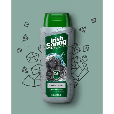 Picture of International Thailand product Body wash Shower Irish spring CHARCOAL gel used for male female - 532 ml