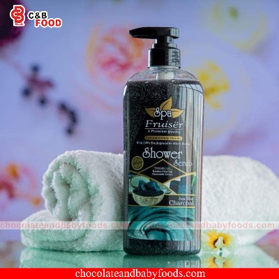 Picture of International Malaysian product Body wash Shower scrub SPA Charcoal used for male / female- 730 ml