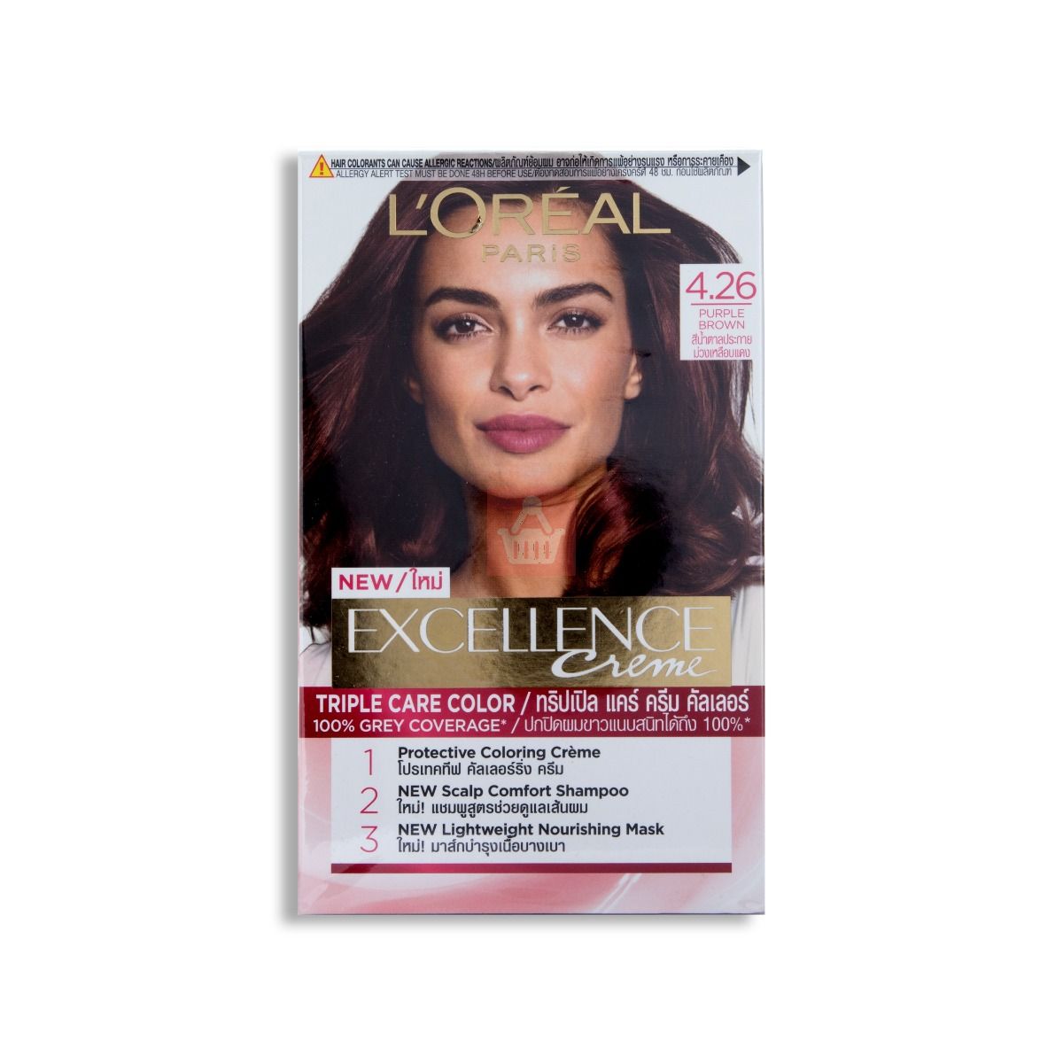 Picture of International Thailand product smart looking Hair color L'Oréal shade no 4.26 used for male/female - 205 ml