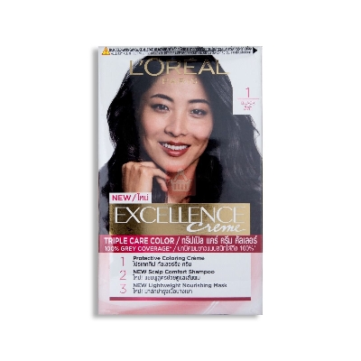 Picture of International Thailand product smart looking Hair color L'Oréal shade no 1 used for male/female - 205 ml