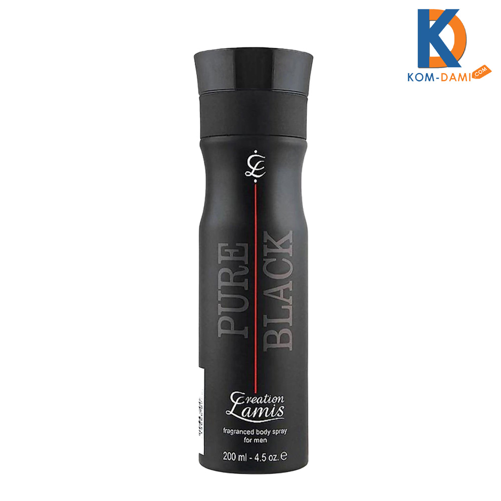 Picture of International UAE product Body Spray Creation Lamis Pure BLack perfume for male - 200 ml