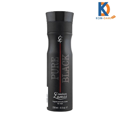 Picture of International UAE product Body Spray Creation Lamis Pure BLack perfume for male - 200 ml