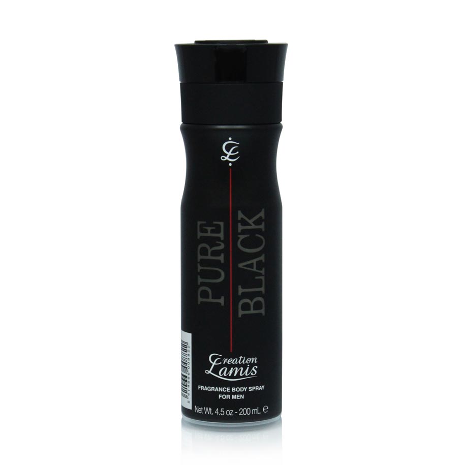 Picture of International UAE product Body Spray Creation Lamis Pure BLack perfume for male - 200 ml
