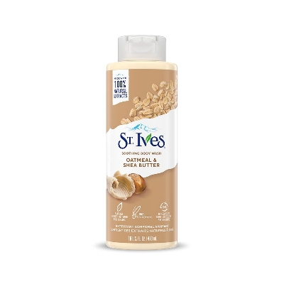 Picture of International USA product ST Ives OATMEAL & SHEA BUTTER Shower gel body wash used for Male/ female - 473 ml