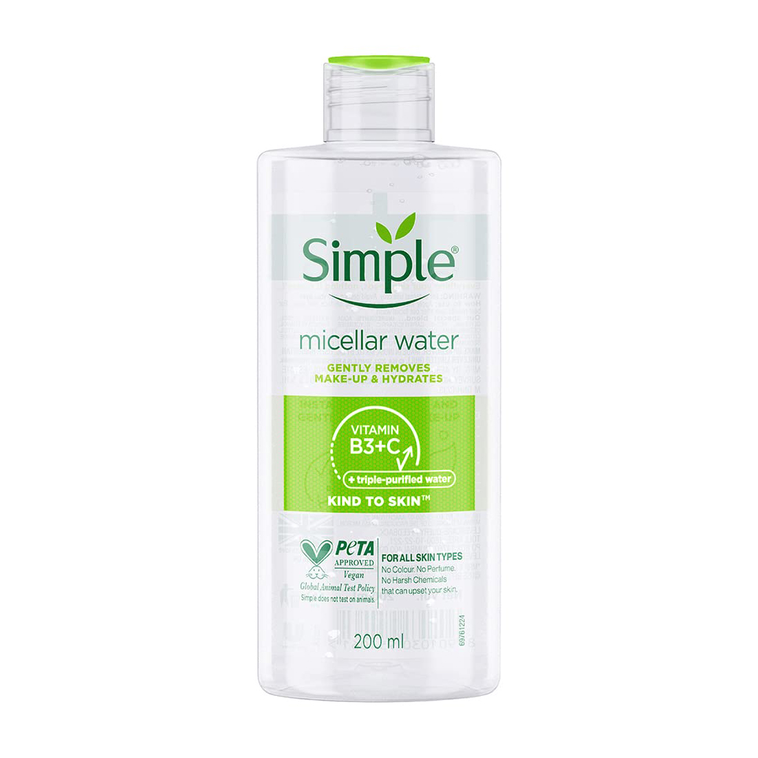 Picture of International Poland product Simple Micellar water used for male female - 200 ml