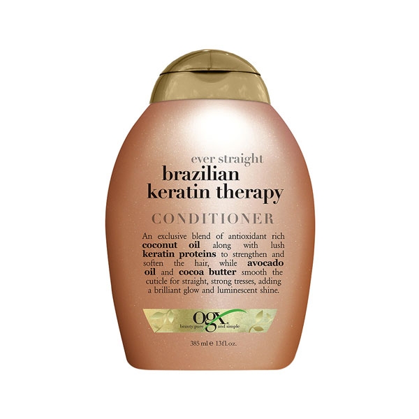 Picture of International European product Hair care Ogx ever straightening + brazilian keratin therapy Conditioner used for male/ female - 385 ml