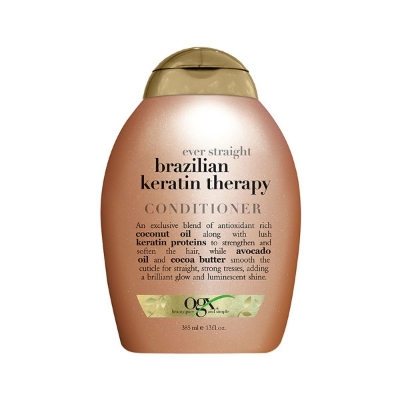 Picture of International European product Hair care Ogx ever straightening + brazilian keratin therapy Conditioner used for male/ female - 385 ml