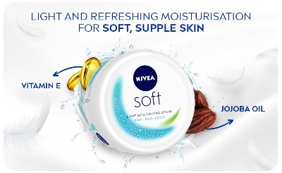 Picture of International Germany Product Body MOISTURIZER Nivea Soft Cream used for male/female - 100 ml