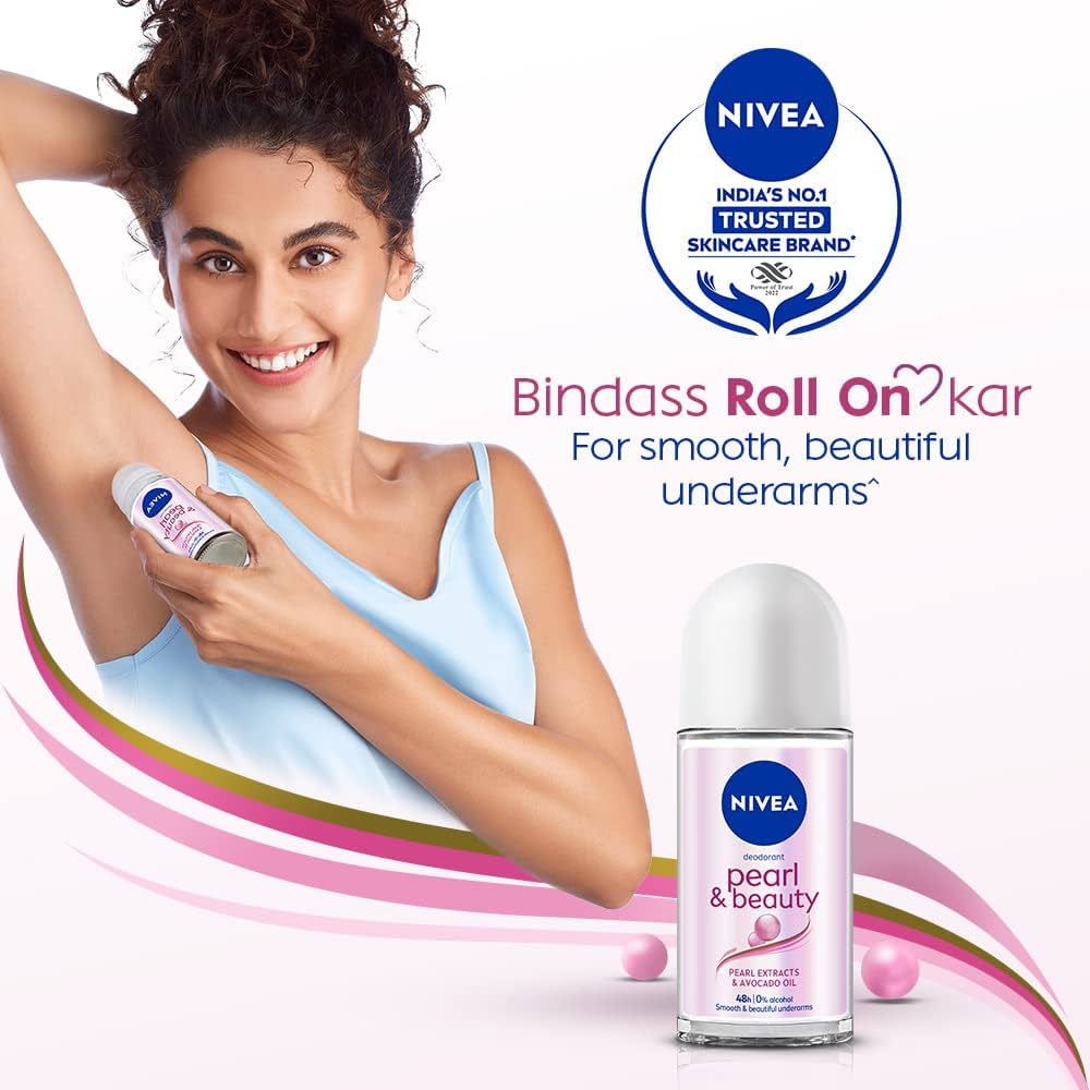 Picture of International Germany product Deodorant Roll on NIVEA pearl & beauty used for male/female - 50 ml