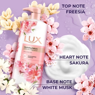 Picture of International Thailand product Skin care Lux Dewy Sakura Shower Gel used for male/female - 500 ml